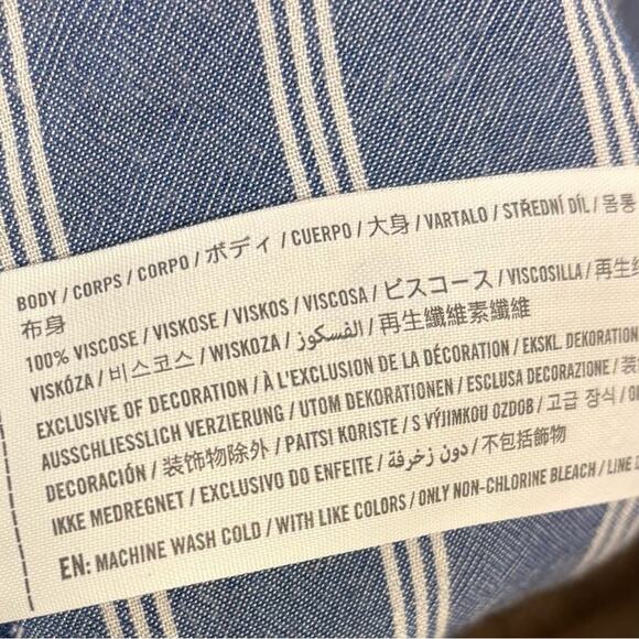 HOLLISTER Blue and White Striped Wrap-Dress/Summer Dress, Size Medium - Picture 12 of 12